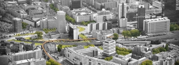 Luchtsingel, luchtbrug van Schieblock naar Hofbogen