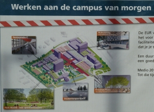 Eerste paal Campus Woudestein op 7 november 2011