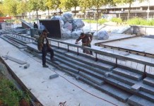 Bouw skatepark Westblaak
